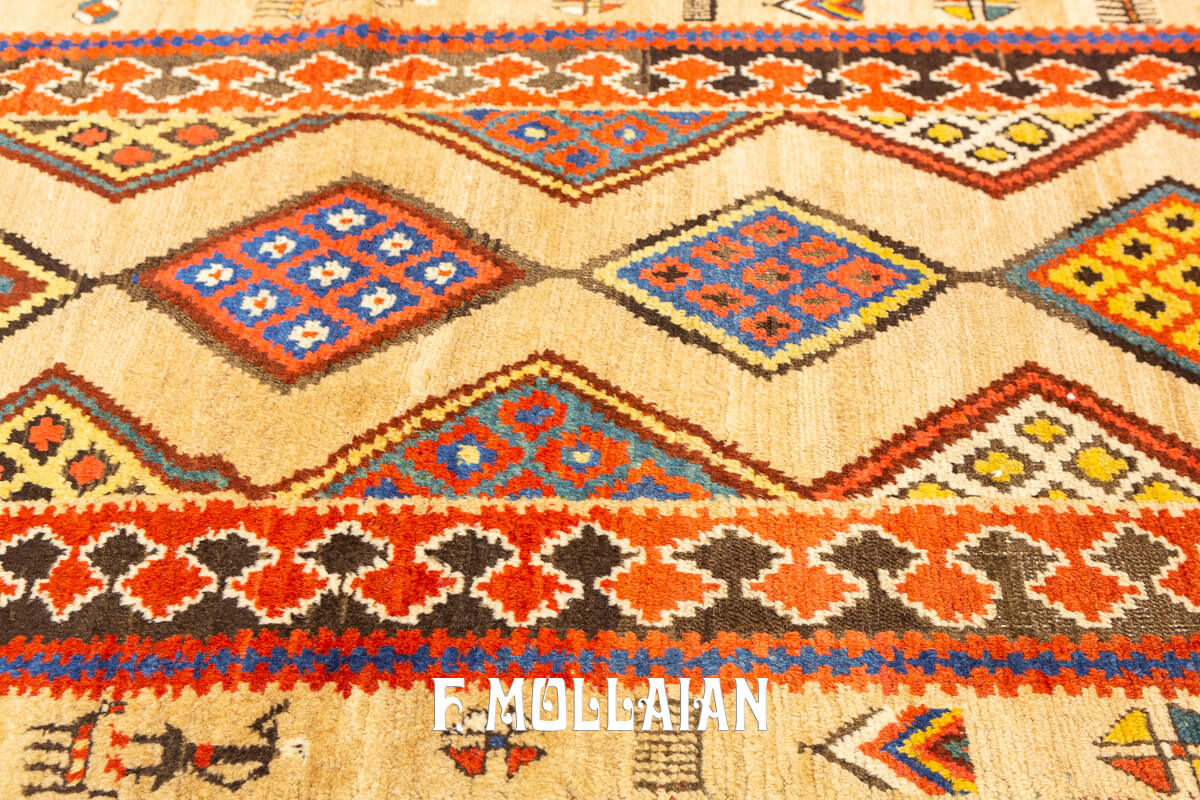 Bakshaish Rug Camel Hair Color Runner n°:682080